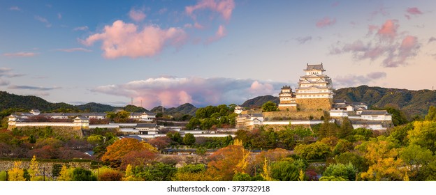 Himeji Castle panorama in Himeji, Japan.