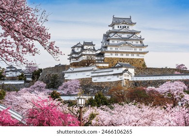 Himeji, Japan at Himeji Castle during spring cherry blossom season. - Powered by Shutterstock