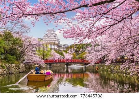 Himeji, Japan at Himeji Castle in spring season.