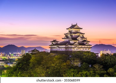 Himeji, Japan dawn at Himeji Castle.