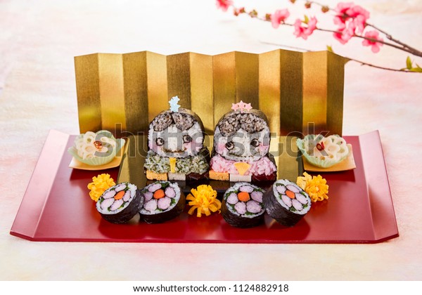 Hina Doll Sushi Sushi Roll Decoration Stock Photo Edit Now