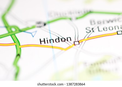 Hindon. United Kingdom On A Geography Map