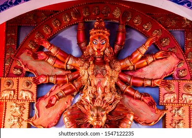 hindu goddess kali clay sculpture