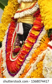 Hindu Lord Tirupati Balaji, Venkatesa or Venkateswara idol Being Worshiped