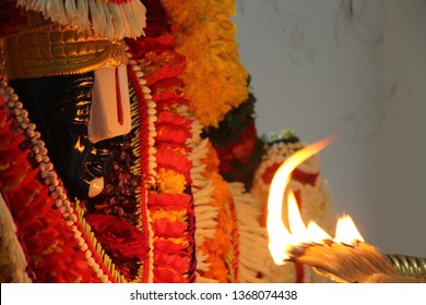 Hindu Lord Tirupati Balaji, Venkatesa or Venkateswara idol Being Worshiped
