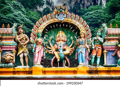 A Hindu temple at the Batu Caves in Kuala Lumpur