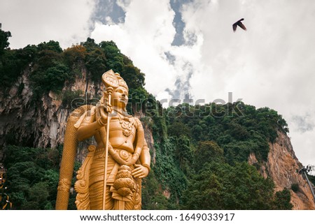 Hindu Temple in Batu Caves in Kuala Lumpur. Faith of India. Hindus in the cave. Landmark in Malaysia. God