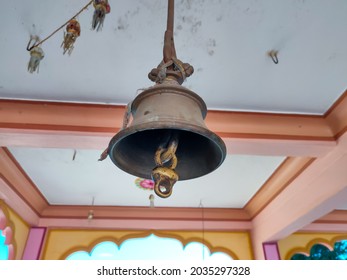 Hindu Temple Bell Close Up Shot