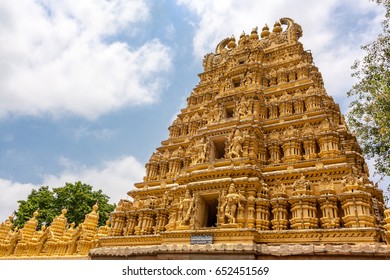 Hindu Temple At Mysore, South Of India