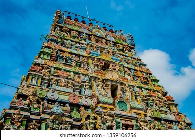 Hindu Temple In Pondicherry In India