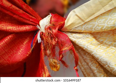 Hindu Wedding Knot Tied With Man And Woman Dress