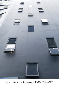 hinged and fixed window on a wall