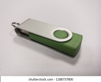 Hinged Green USB Stick