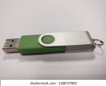 Hinged Green USB Stick