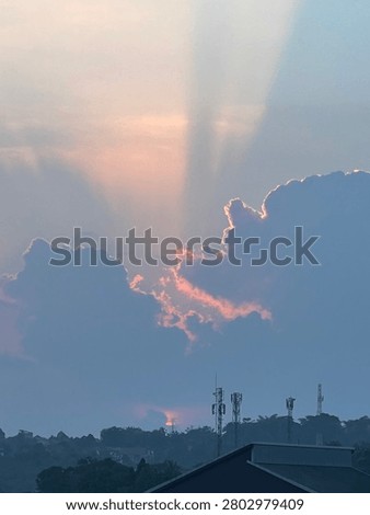 a hint of sunset rays