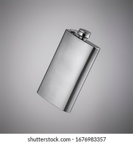 Hip Flask Isolated On White Background