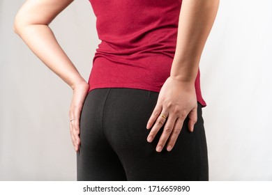 hip pain, women suffer from office syndrome. healthcare and medical concept