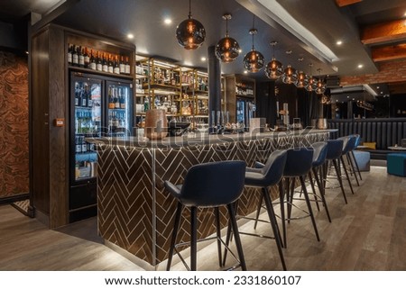 Hip and trendy city bar 