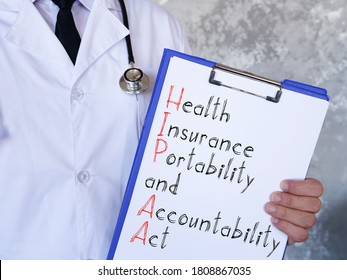 HIPAA Health Insurance Portability and Accountability Act is shown on the photo