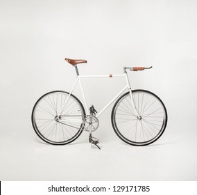 hipster bicycle on white, fixed gear