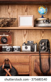 Hipster cameras. Vintage cameras. Hipster room.