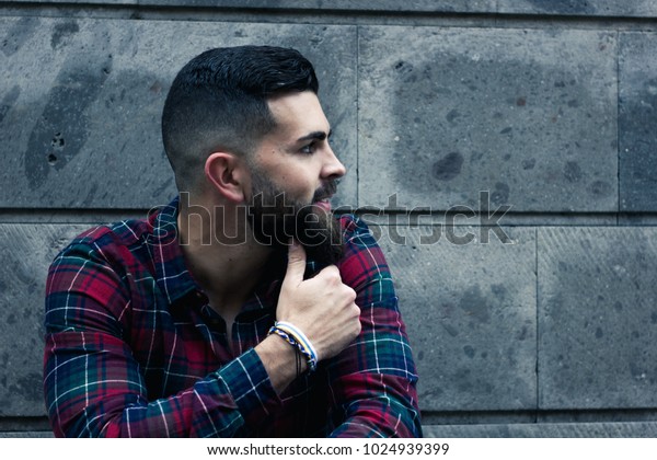 Hipster Male Model Proud His Style Stock Photo Edit Now
