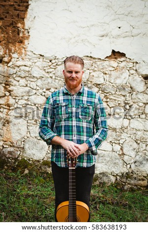 Similar – Image, Stock Photo red haired man Style