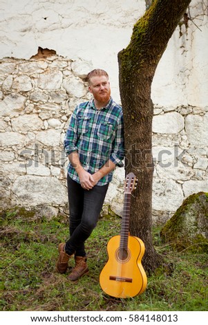 Similar – Image, Stock Photo red haired man