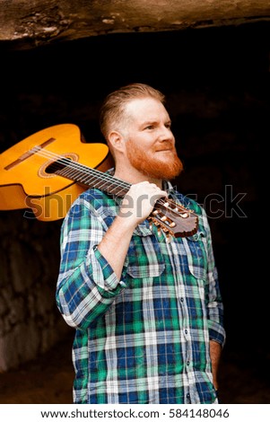 Similar – Image, Stock Photo red haired man