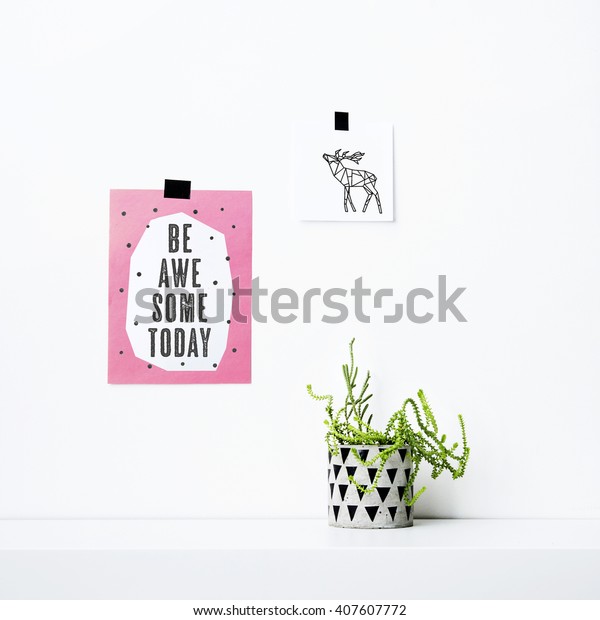 Hipster Scandinavian Home Interior Decoration Paper Stock