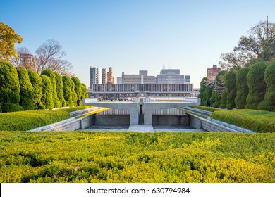  Hiroshima Peace Memorial Museum In Japan With Blue Sky