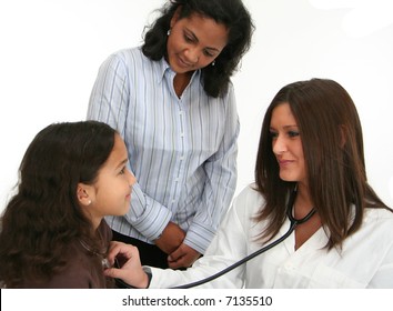 Hispanic Child At The Doctor