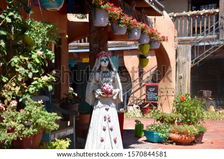 Hispanic, Dia de los Muertos, Day of the Dead Doll, Old Town plaza New Mexico.
