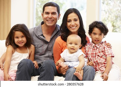 Hispanic Family At Home