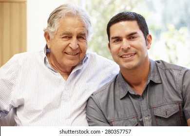 Hispanic Father And Adult Son