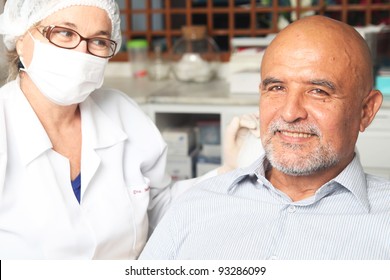 Hispanic Man At The Dentist