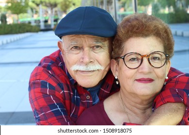 Hispanic Senior Couple Close Up