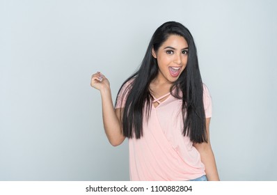 Hispanic Teen Girl Modeling Portrait Session