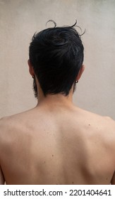 Hispanic Young Man Back Shoulders Washing  Hair