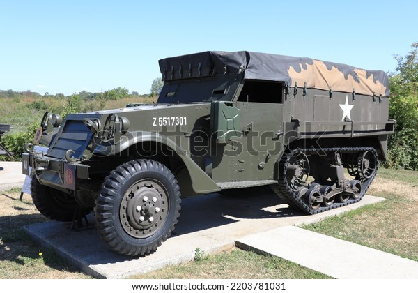 Historc M 45 Quadmount Half Track Stock Photo 2203781031 | Shutterstock