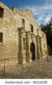 The Historic Alamo Mission In San Antonio, Texas, Site Of The 1836 Battle For Texas Independence Against Santa Anna And His Mexican Army