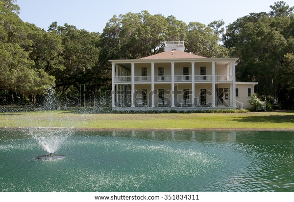 Historic American House Gardens Florida Usa Royalty Free Stock Image