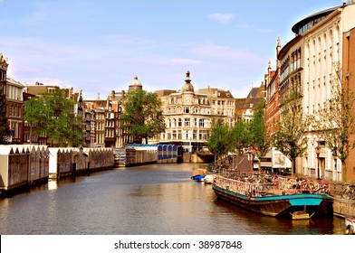 Historic Amsterdam River Channel And Business District