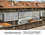 Historic Architecture of Vitoria-Gasteiz, Spain with Classic Rooftops and Balconies