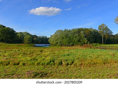 Historic Battlefield In Minute Man National Historical Park, Concord, Massachusetts MA, USA.