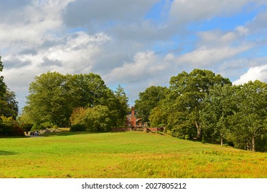 Historic Battlefield In Minute Man National Historical Park, Concord, Massachusetts MA, USA.