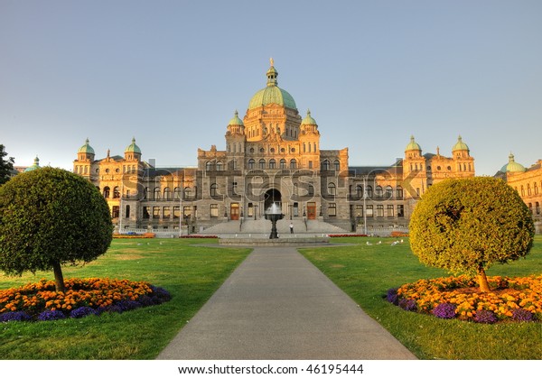 Historic British Columbia Province Parliament Building Stock Photo ...