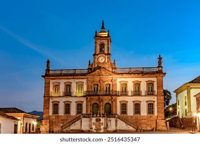 Historic buildings and houses in the Baroque style in the city of Ouro Preto in Minas Gerais - Powered by Shutterstock