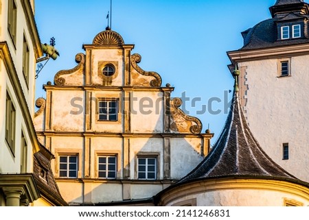 historic buildings at the old town of Bad Mergentheim - germany