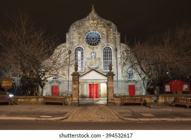 The Historic Canongate Kirk Along The Royal Mile In Edinburgh, Scotland.